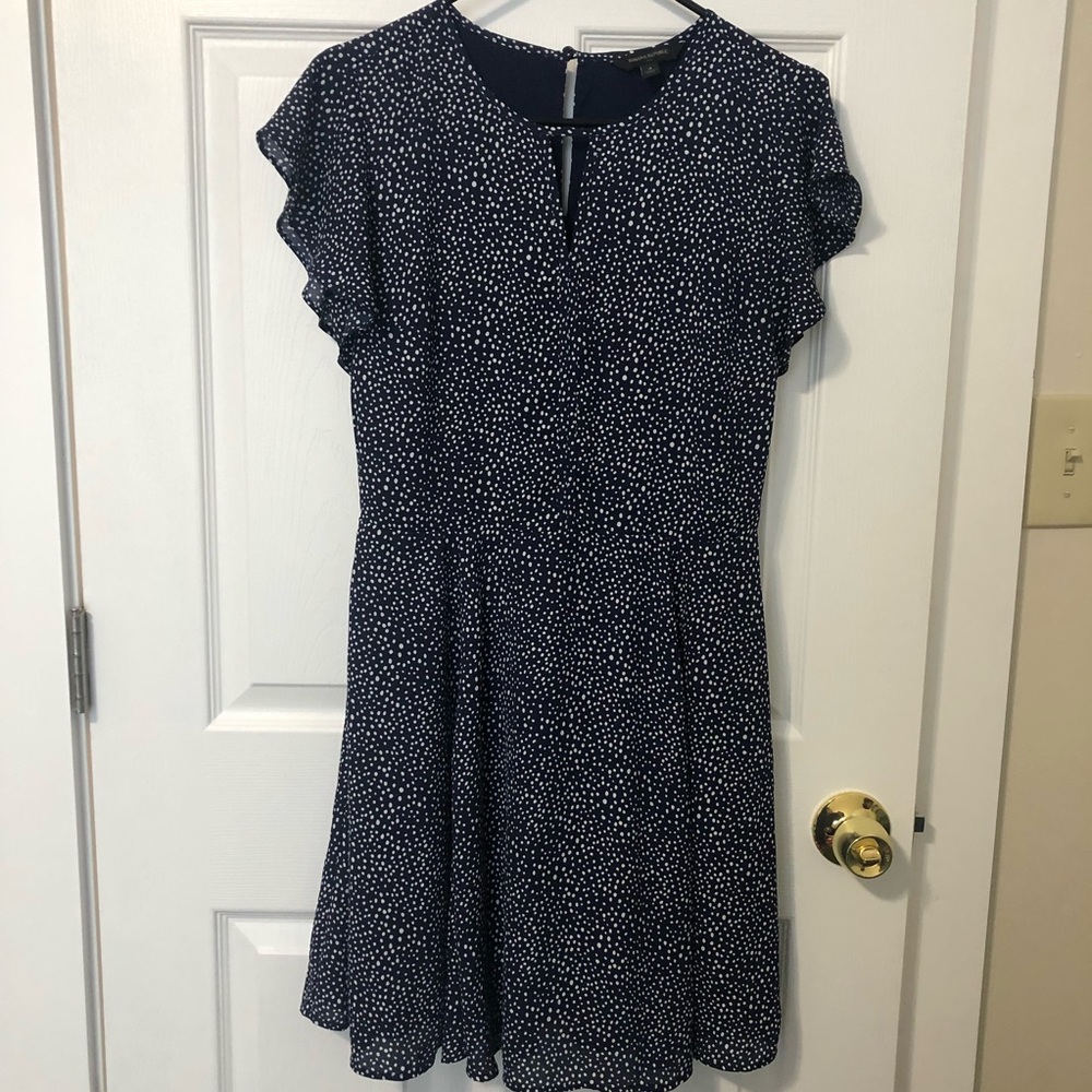 Banana Republic blue polka dot dress